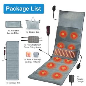 Tappetino Massaggiante Elettrico Completo con Calore e Vibrazione, Cuscino Gonfiabile per Testa e Schiena per Sedia e Materasso - Product Image 2