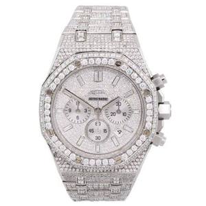 Black Ocean Jewels A.P. Reloj Cronógrafo 3 Crone, Top Ventas, con Diamantes Moissanite VVS, Cuarzo, Acero Inoxidable, Resistente al Agua 3BAR - Product Image 5