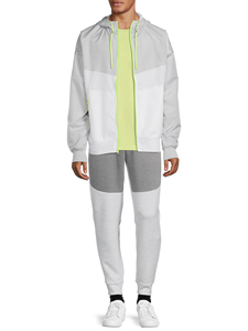 <b>Grey</b> Neon Zip Up Windbreaker <b>Jacket</b> | Reflective Hooded <b>Jacket</b> | <b>Waterproof</b> Streetwear Outerwear |OEM Private Label Manufacturer - Product Image 3