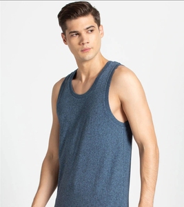 เสื้อกล้ามถักสีพื้นสำหรับผู้ชาย คอกลม แขนกุด สวมใส่สบายๆ - Product Image 1
