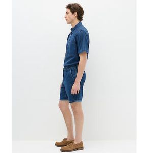 Men’s Pure Cotton Denim Short Sleeve Shirt Casual Button <b>Down</b> Summer Wear - Product Image 2