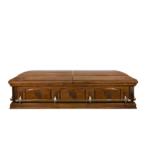 Ataúd de cremación Estilo Norteamericano de madera maciza personalizado OEM ODM DSP LTD CKT2003 suministros funerarios para adultos fabricados en Vietnam - Product Image 2