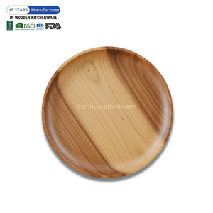 Plateau multifonctionnel en bois d'acacia, durable, écologique, de qualité commerciale, décoratif, alimentaire, facile à nettoyer, multi-formes - Product Image 4