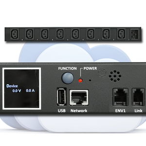 8 พอร์ต 230V 16 แอมป์ ระบบตรวจสอบพลังงานระยะไกล kWh จอแสดงผล OLED แบบ C13 สำหรับติดตั้งบนแร็ค PDU พร้อมระบบป้องกันวงจรเบรกเกอร์ CE รองรับ Web/SNMP - Product Image 1