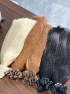 Extensiones de Cabello Liso Natural Multicolor Negro, Rubio Jengibre, Doble Trama, Cabello Virgen Vietnamita al por Mayor - Product Image 3