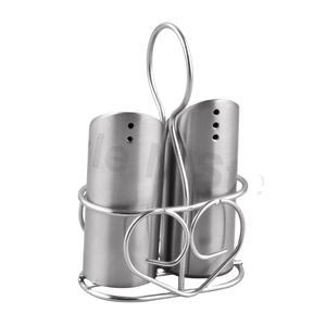 Juego de molinillo de sal y pimienta de acero inoxidable con forma de salero a precio mayorista - Product Image 1