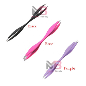 Pinzas Profesionales de Acero Inoxidable de Doble Punta para Cejas, Colores Personalizados, Puntas Inclinadas y Puntiagudas, Uso en Belleza y en el Hogar - Product Image 2