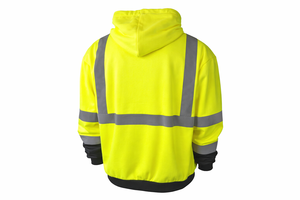 Sudadera de Trabajo Industrial Reflectante de Alta Visibilidad, Poliéster Cálido con Luz LED Intermitente, Unisex, Impresión Serigrafiada - Product Image 4