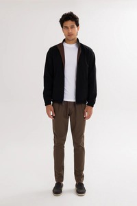 High Quality Luxury Blank Custom Logo <b>Men's</b> Bomber <b>Jacket</b> Reversible Hot Sale Fashion Reversible Full Zipper Coated <b>Jacket</b> - Product Image 3