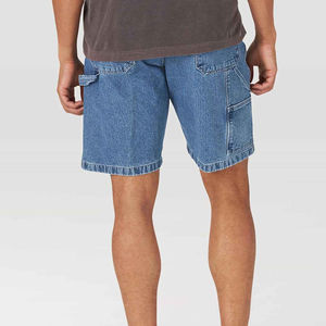 Short en jean personnalisé pour homme – Coupe décontractée d'été avec poches et braguette boutonnée droite - Product Image 4