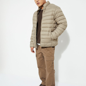 OEM Custom Men Plus Size <b>Winter</b> Quilted <b>Jacket</b> <b>Waterproof</b> Windbreaker Zipper Hoodie Embroidered Casual Snow Wear puffer hiking - Product Image 1