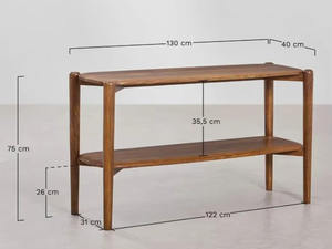 Mesa de Consola Pindel Handicraft de Madera de Acacia 130X40 - Product Image 6