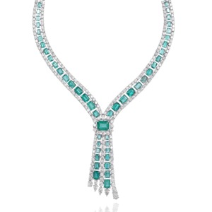 Collar de Moissanita con Corte Radiante y Cristales de Plata 925, Joyería de Moda para Mujer, Collar con Cuentas para Boda - Product Image 1