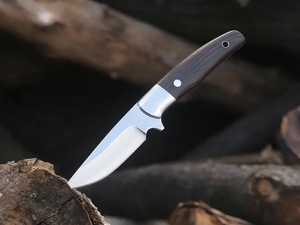 Premium Stainless Steel Fixed Blade Hunting/Skinning/Camping Knife <b>Leather</b> Sheath 58HRC Hardness Customizable Options USA Europe - Product Image 5