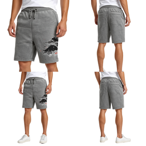 Pantalones Cortos de Felpa Francesa con Lavado Ácido y Diseño de Estampado Dinámico para Hombre, Ropa Casual, Más Vendidos - Product Image 3