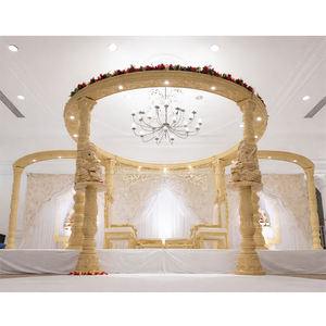 Mandap de Madera para Decoración de Bodas de Ensueño, Mandap de Madera de Tendencia para Bodas Asiáticas, Magnífico Mandap de Madera Tallada para Eventos en EE. UU. - Product Image 1