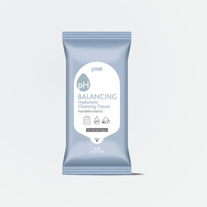 แผ่นเช็ดทำความสะอาดเครื่องสำอาง Prreti Korean K-Beauty Hyalruronik Cleansing Tisyu 20 แผ่น ผลิตในเกาหลี ทิชชู่เปียก - Product Image 3