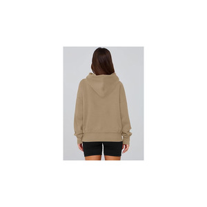 Sweat à capuche surdimensionné en molleton uni pour femme, pull à manches longues, coupe décontractée, style streetwear - Product Image 5