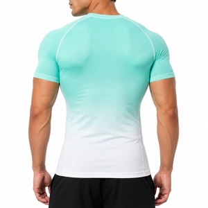 T-shirt de compression pour homme, séchage rapide, sport, fitness, confortable, respirant, tissu léger pour homme - Product Image 3