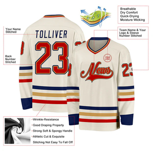 Jersey de Hockey Elite, Ropa Deportiva Profesional con Logotipo del Equipo Personalizado, Nombre del Jugador y Diseño del Número - Product Image 6