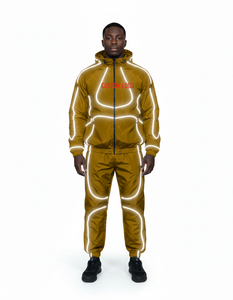 Conjunto Deportivo para Hombre, Chaqueta Cortavientos Reflectante, Ligero, de Secado Rápido, con Capucha, Pantalones Deportivos, Logotipo Personalizado, Nylon, Estilo Urbano, Elástico - Product Image 2