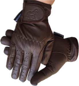 Gants d'équitation pour femmes 100% cuir véritable Marron, Beige, TAN et Noir - Product Image 5