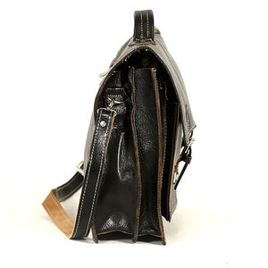 Biyadina Premium Vintage Genuine <b>Leather</b> Men's Messenger Bag Handmade Fashion <b>Satchel</b> with Timeless Elegance <b>Black</b> Color - Product Image 2