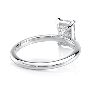 Anillo de Compromiso con Diamante Cultivado en Laboratorio, Corte Esmeralda de 2.85 Quilates, Oro Blanco, Solitario, Joyería Fina Personalizada, Venta al Por Mayor OEM - Product Image 2