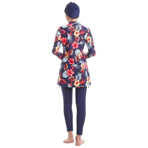 Maillot de bain Burkini Hijab pour femmes musulmanes, grande taille, modeste, à séchage rapide, respirant, manches longues, écologique, UPF50+, vêtements de plage - Product Image 4