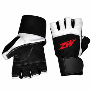 Custom White Black Neoprene Weight Lifting Gloves <b>Half</b> Finger Non <b>Slip</b> Wrist Support Gym Gloves OEM Supplier Factory Direct OEM - Product Image 1