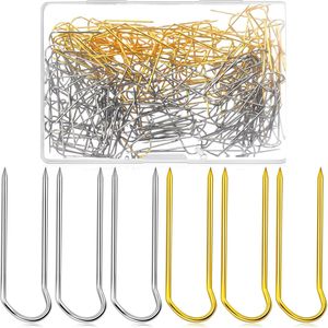 Set da 200 Pezzi di Perni a U in Acciaio Inossidabile per Quilting, Cucito, Fai da Te, Creazione di Gioielli, Lavorazione Artigianale e Bloccaggio a Doppio Ago - Product Image 1