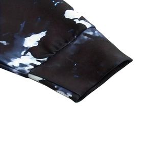 Sudadera con Capucha Informal para Hombre, 100% Algodón, Estilo Tie-Dye, Tela Elástica para Primavera/Otoño, Bolsillo Delantero, Corte Holgado, Estampado - Product Image 4