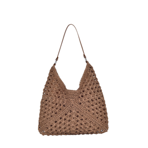 Bolso de Hombro Grande Estilo Bohemio Tejido, Venta al por Mayor, Regalo para Damas de Honor, Bolso de Playa, Bolso de Paja Natural para la Playa - Product Image 4