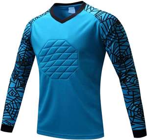 Ensemble de maillot de gardien de but de football pour hommes, sublimation, tenue d'entraînement de football, protection en mousse, kit de gardien de but, uniforme à manches longues - Product Image 1