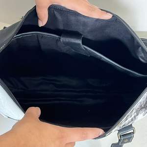 Nouveau sac polochon en cuir de vachette pour hommes femmes sac à bagages de voyage d'affaires avec compartiment pour ordinateur portable 13.3 ''sacs de week-end de nuit - Product Image 6