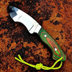 Outdoor Utility Knife <b>Small</b> Fixed Blade Knife with Lanyard Mini Fixed Blade Knife Outdoor EDC Knife OEM Manufacturer gift dad - Product Image 2