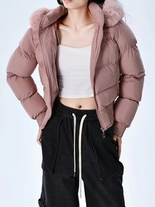 OEM Services High Quality Women <b>Puffer</b> <b>Jacket</b> New Design Women <b>Puffer</b> <b>Jacket</b> for Winter <b>Crop</b> <b>Jackets</b> Solid Color Full Sleeves - Product Image 5