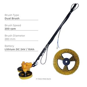 High Quality OEM Brand Solar <b>Panel</b> <b>Cleaning</b> Brush <b>Machine</b> 15m Telescopic Pole Dual Brush Lithium Battery Cleaner Tool OEM Model - Product Image 3