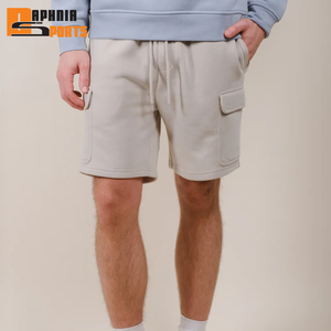 Pantalones Cortos Deportivos Casuales de Algodón 100% de Alto Gramaje para Hombre, con Logotipo Frontal de Lona, Transpirables, para Gimnasio, Correr y Entrenamiento - Product Image 2