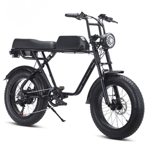 Bicicleta eléctrica de montaña con batería de litio de 48V 10ah, neumáticos gruesos de 20*4 pulgadas, 7 velocidades, freno de disco y cuadro de acero para adultos. - Product Image 2