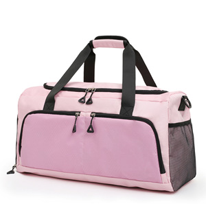 Bolsa Deportiva de Gimnasio Rosa Personalizada de Alta Calidad, Gran Capacidad, Cierre de Cremallera, Asa Suave, Bolsa de Viaje Deportiva - Product Image 1