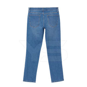 Pantalones Vaqueros Rectos de Mezclilla a Precio Mayorista - Jeans Casuales de Tiro Medio Transpirables con Lavado a la Piedra, Ideales para Primavera/Invierno/Verano (ODM) - Product Image 2