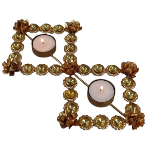 ที่ใส่เทียนทีไลท์แบบโลหะสีทองสำหรับตกแต่งบ้านงานเลี้ยงแต่งงานตกแต่งโต๊ะเชิงเทียน - Product Image 1