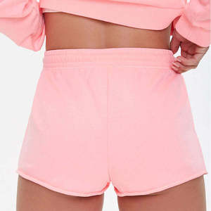 Shorts d'été athlétiques en molleton 100 % coton respirant pour femmes, coupe ajustée, taille élastique, vente en gros, personnalisables 2027 - Product Image 6