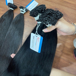 ผมต่อแบบ I-Tip เวียดนามแท้ เกรดพรีเมียม  จัดเรียงเกล็ดผม  ขายส่ง สีธรรมชาติ - Product Image 2
