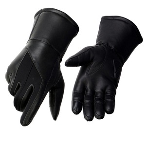Classic Black Leather Cold Weather <b>Gloves</b> <b>Warm</b> Insulated Outdoor Riding <b>Gloves</b> for Winter Protection Custom Logo Available - Product Image 1