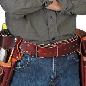 OEM Service Wholesale Cowhide <b>Leather</b> Tooled Bag Lightweight Solid Color Cowhide <b>Leather</b> <b>Tool</b> Bag For Sale - Product Image 4