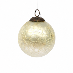 Adorno Colgante de Cristal Craquelado Vintage |   Bola de Cristal Redonda Decorativa Hecha a Mano, Decoración para el Hogar, Adorno para Árbol de Navidad, Arte Decorativo - Product Image 1