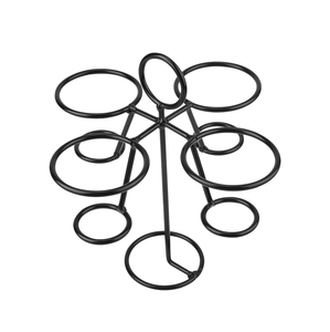 Support à cornets de glace tendance en acier inoxydable argenté, élégant et durable, idéal pour les mariages, événements et fêtes, base ronde - Product Image 3