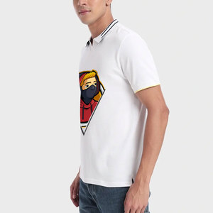 Service OEM, polos de golf pour hommes, manches courtes respirantes, 100% coton, logo brodé personnalisé, uniforme professionnel, couleur unie. - Product Image 3